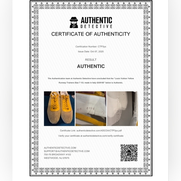 RARE LV Runway Yellow Damier (Unisex) Graphite Pattern Sneakers US Men's Sz 7.5 - Picture 15 of 15